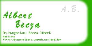 albert becza business card